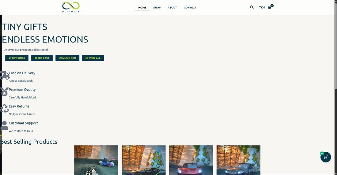 Previous version of the UltinityBD website homepage